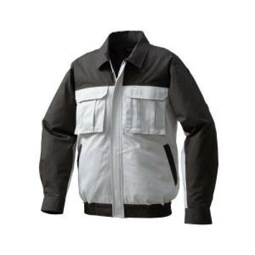 空調服 綿厚手脇下マチ付き空調服 R下 ウェアのみ シルバー ダークグレー L 2336