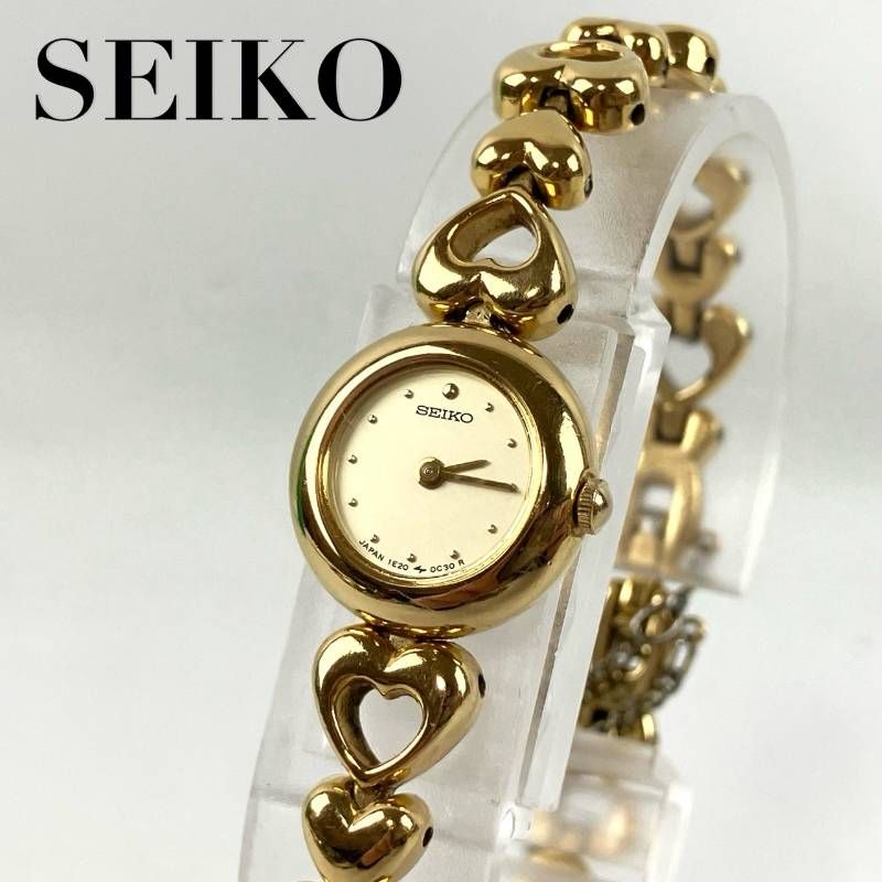稼働品 新品電池交換済み SEIKO セイコー 腕時計 アナログ ハート 2針