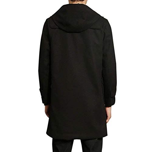 FOMANSH メンズ ラシャコート ロング ジャケット フード付き 帽子 ダッフルコート 防寒 防風 大きいサイズe 59 e 422 ab