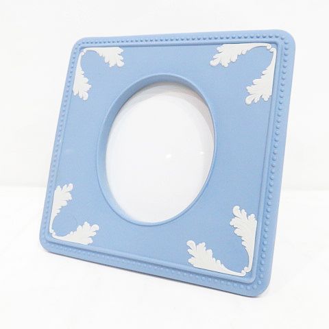 ウェッジウッド フォトフレーム 　　　　　 ジャスパー ペールブルー 廃盤 レア ウェッジウッド WEDGWOOD ジャスパーウェア フォトフレーム ペール