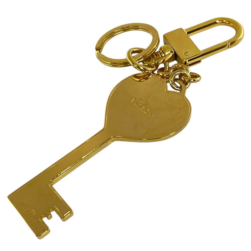 カルティエ ディアボロ ハート チャーム キーホルダー キーリング ロゴ