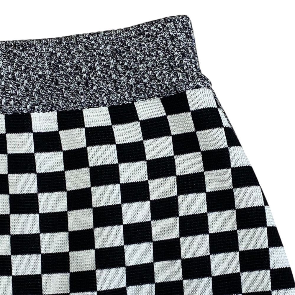 クリスチャン ディオール チェッカー サイドロゴ 台形スカート ミニ