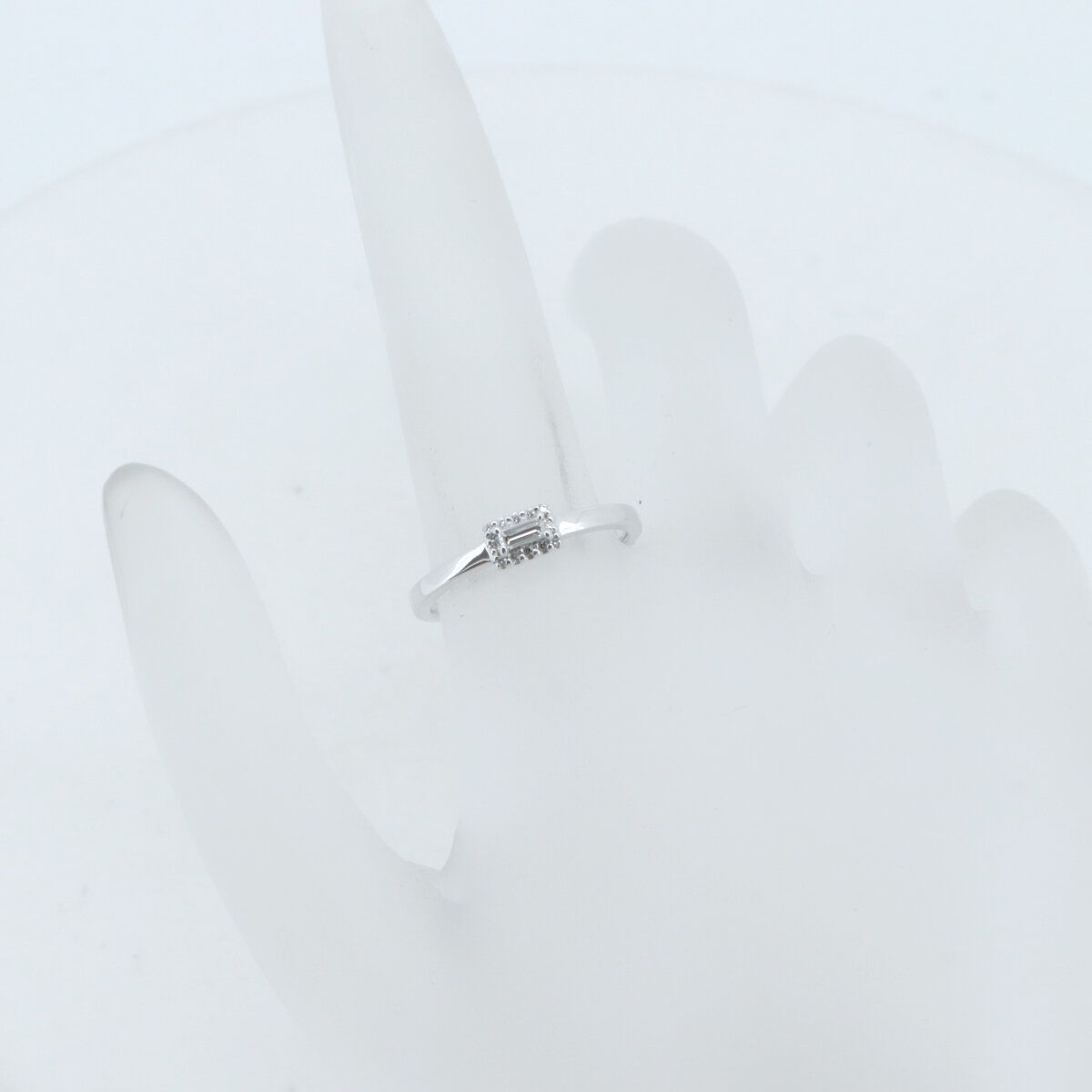 ヴァンドーム青山 ダイヤモンド リング 指輪 11号 0.10ct K18WG(18金