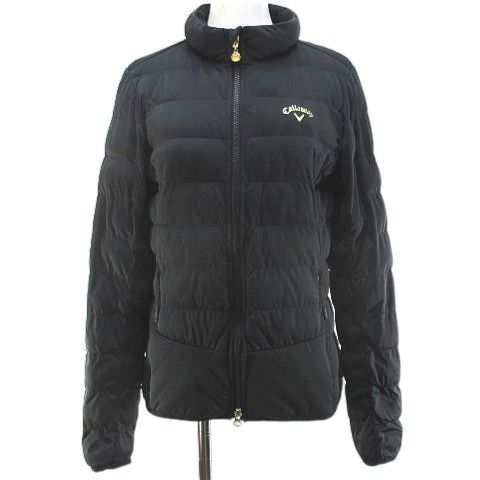 キャロウェイ★ダブルジップ 中綿 ジャケット グレー Mサイズ キャロウェイ CALLAWAY ゴルフウェア 中綿 ジャケット M 黒系 ブラック