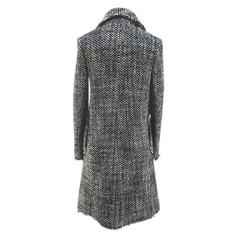 マルニ MARNI ステンカラーコート ニットコート 比翼 38 黒系 ブラック