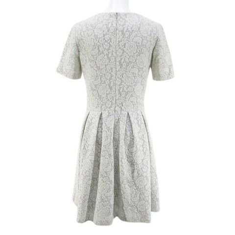 BLUGIRL BLUMARINE パフボール装飾 ひざ丈ワンピース ブルーガール ブルマリン BLUGIRL BLUMARINE 半袖 膝丈 フレア