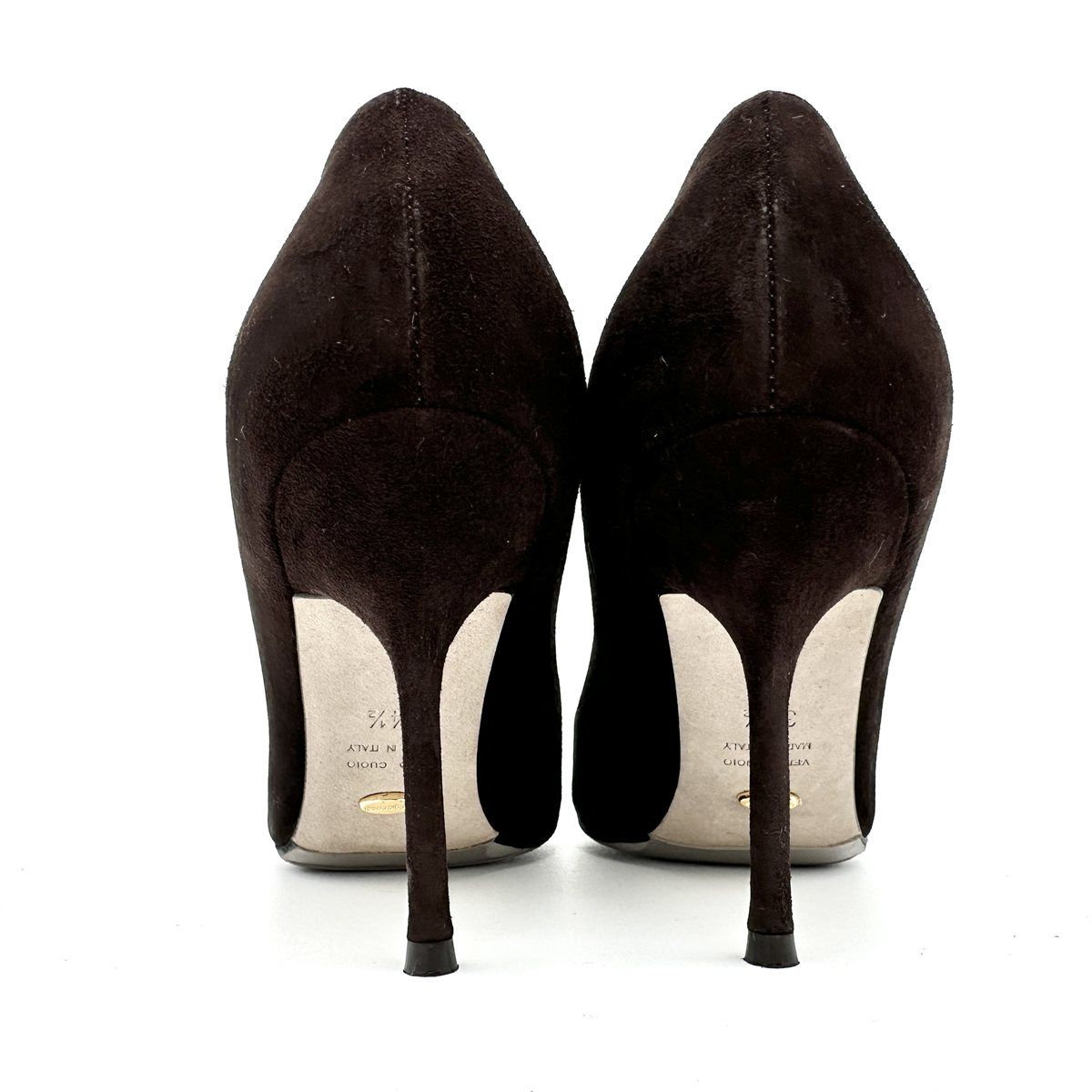 sergio rossi バーガンディ スエード ハイヒール □新品級□ Sergio Rossi ハイヒール スエード ポインテッドトゥ