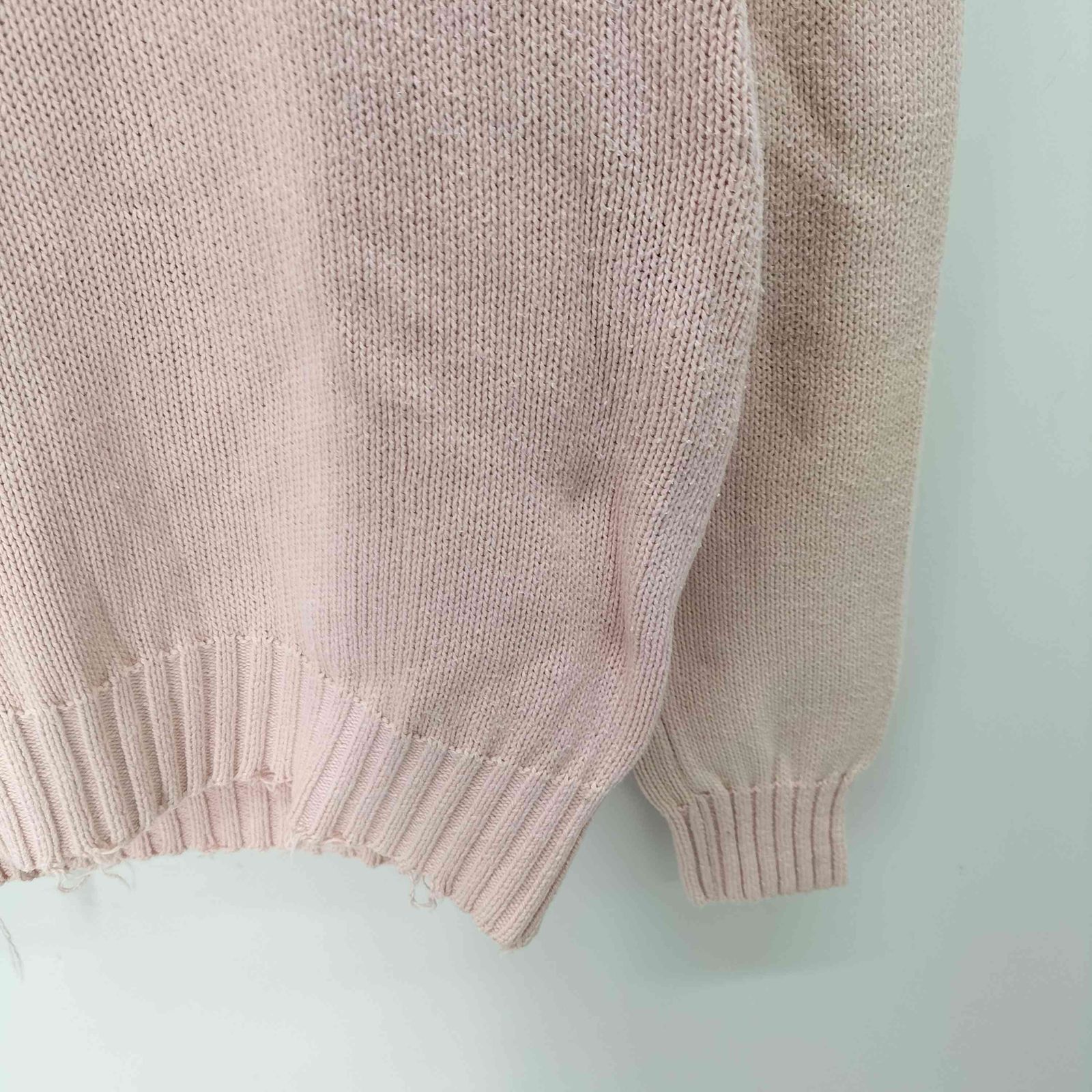 エルエルビーン L.L.Bean 80S USA製 リブ編み クルーネック コットン