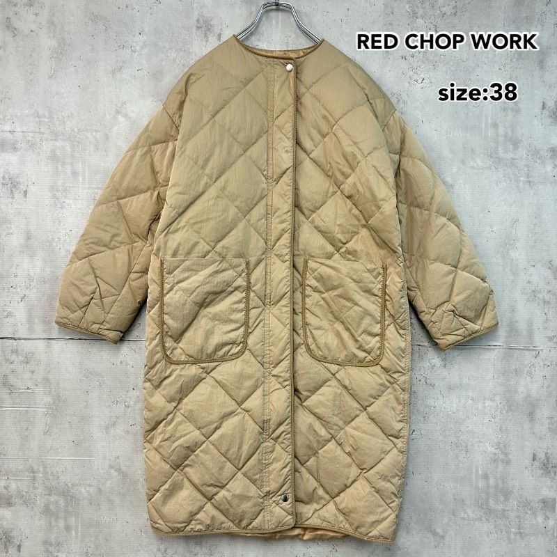 新品  RED CHOP WORKS (レッドチョップワークス） ボアブルゾン RED CHOP WORKS(レッドチョップワークス) キュプラシャツ レッド