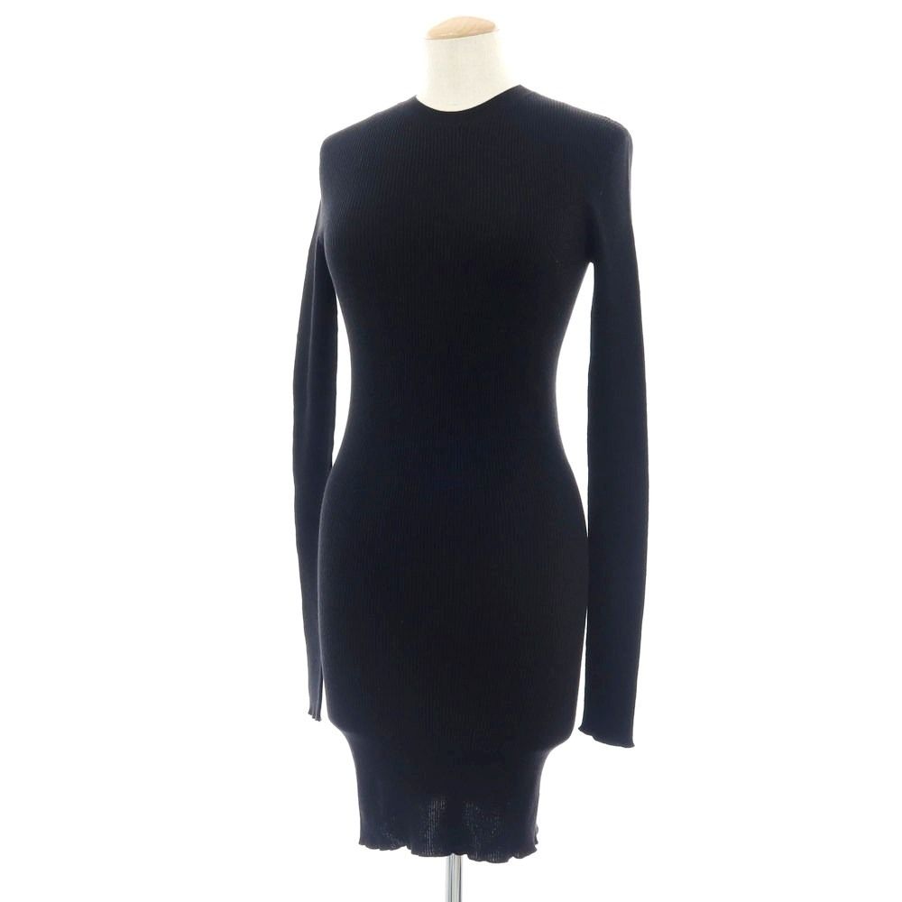 中古】バレンシアガ BALENCIAGA コットン リブニット ワンピース  