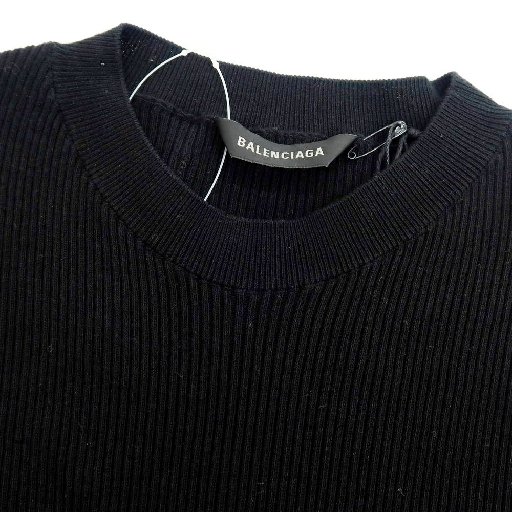 中古】バレンシアガ BALENCIAGA コットン リブニット ワンピース  