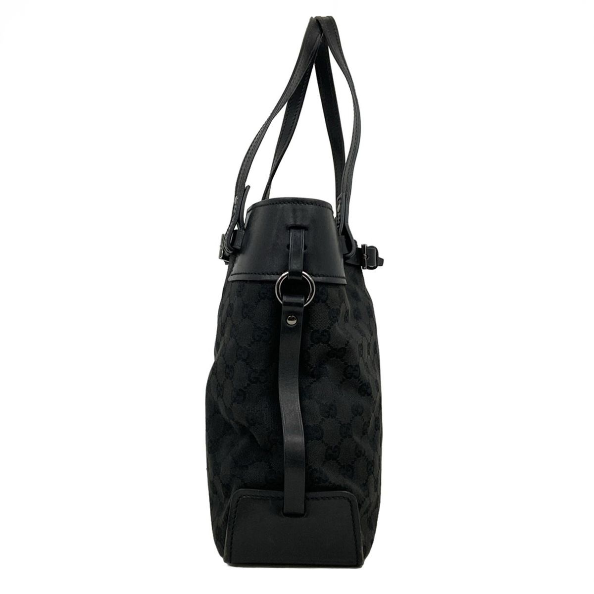 GUCCI(グッチ) トートバッグ - 107757 黒 GG柄 レザー 【公式通販】
