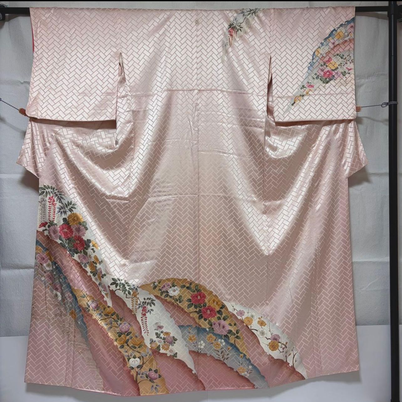 未使用近い 美品 袷 正絹 友禅 訪問着 フルセット 身丈162 裄丈68.5