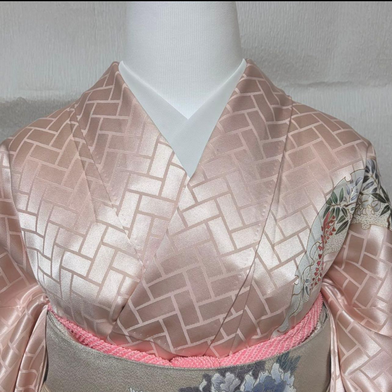 未使用近い 美品 袷 正絹 友禅 訪問着 フルセット 身丈162 裄丈68.5