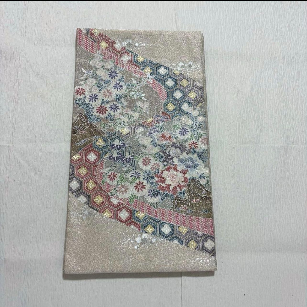 未使用近い 美品 袷 正絹 友禅 訪問着 フルセット 身丈162 裄丈68.5