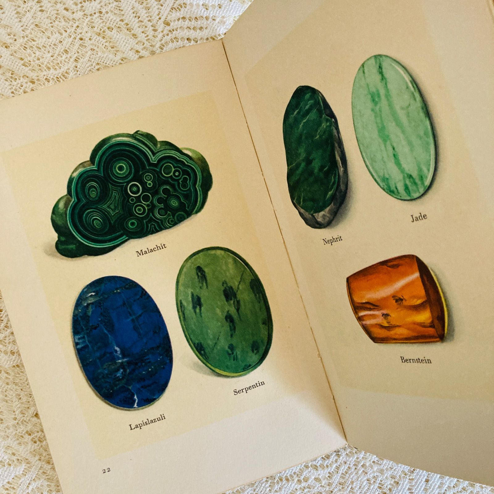 小さな鉱物の本 インゼル文庫 No. 54 鉱物・宝石の美しいイラスト