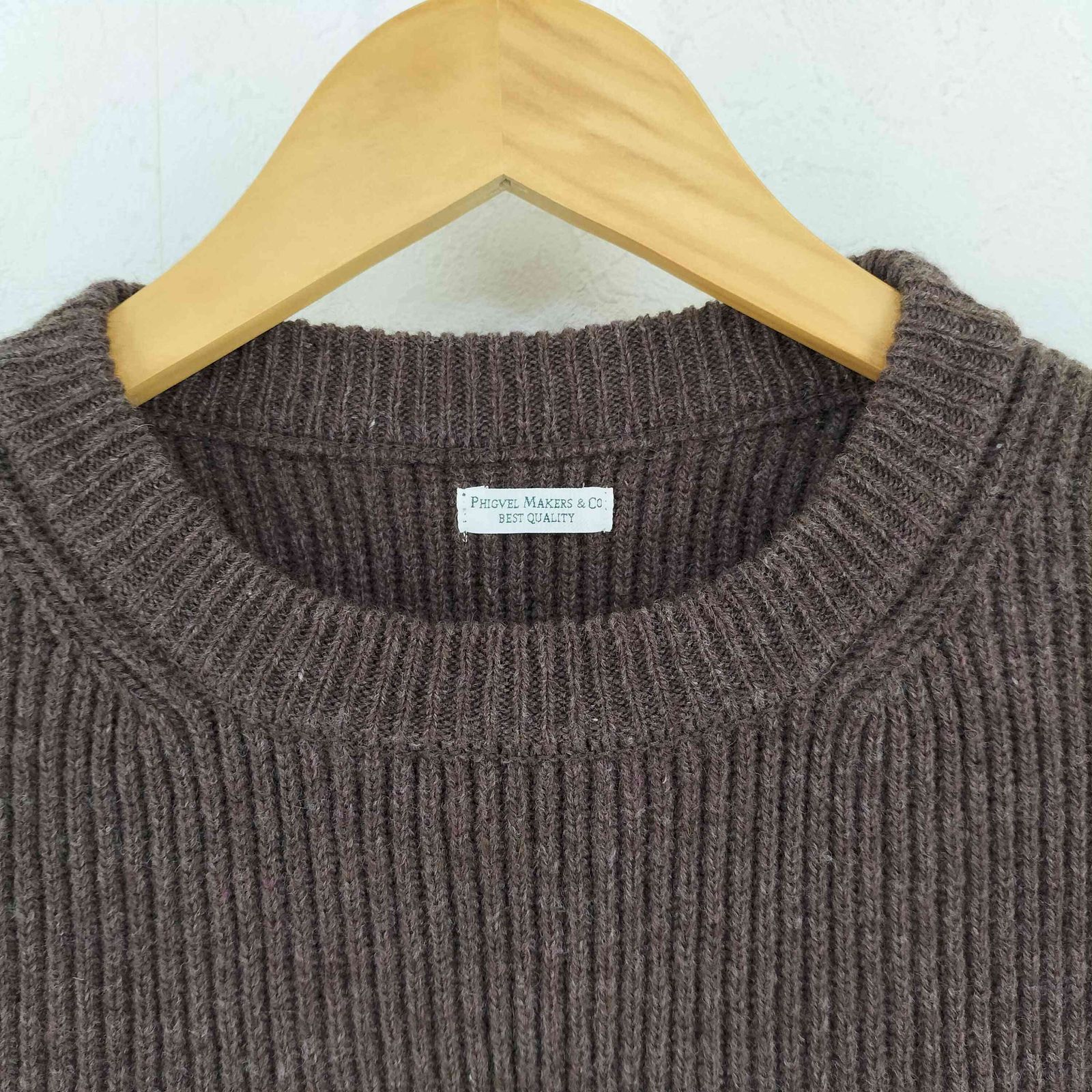 フィグベルメーカーズ PHIGVEL MAKERS GOODMANS SWEATER 細畝 モヘア混