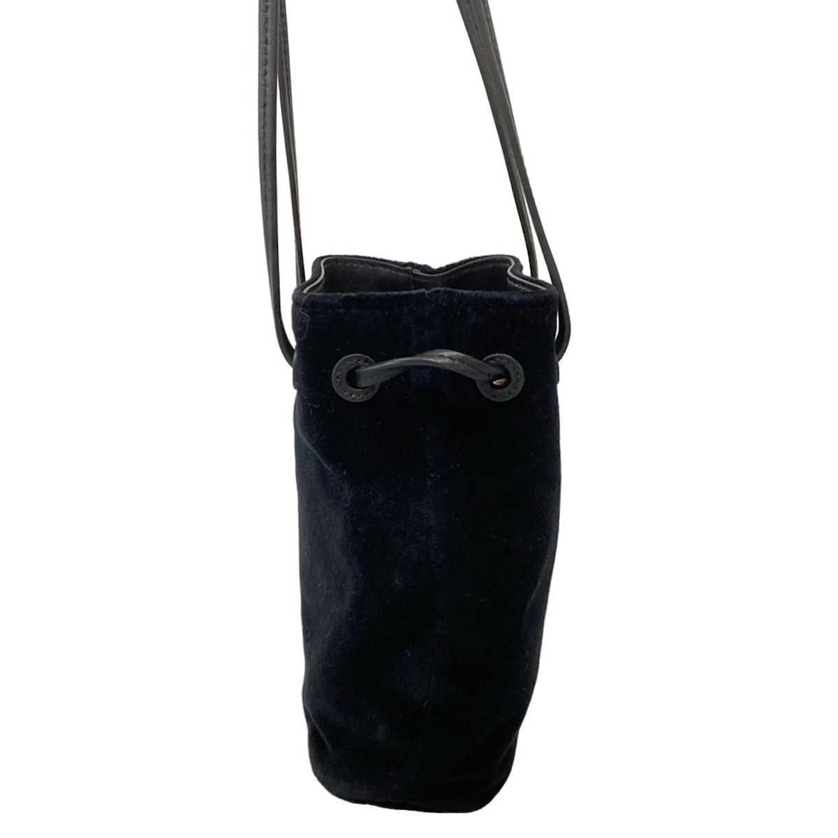 miumiu(ミュウミュウ) ショルダーバッグ美品 - 黒 巾着型 レザー