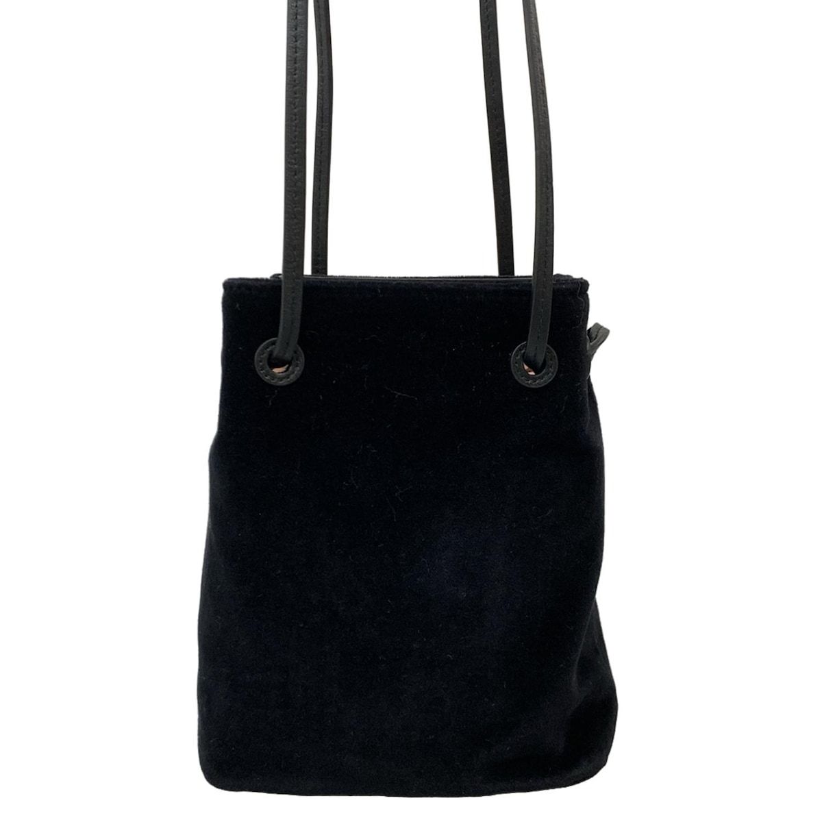 miumiu(ミュウミュウ) ショルダーバッグ美品 - 黒 巾着型 レザー