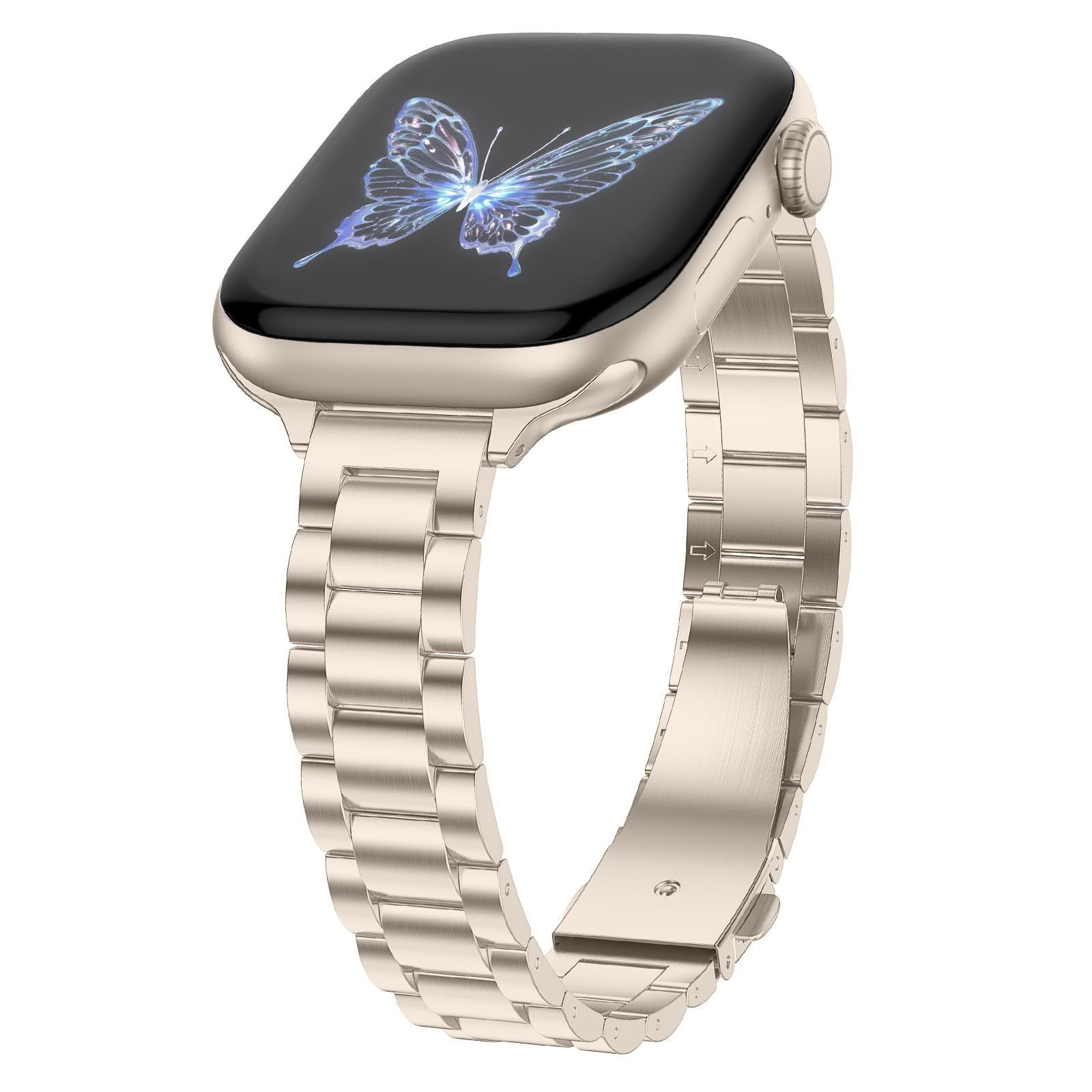 数量限定】Dolstrap 薄型メタルバンド 互換 Apple Watch バンド 42mm 