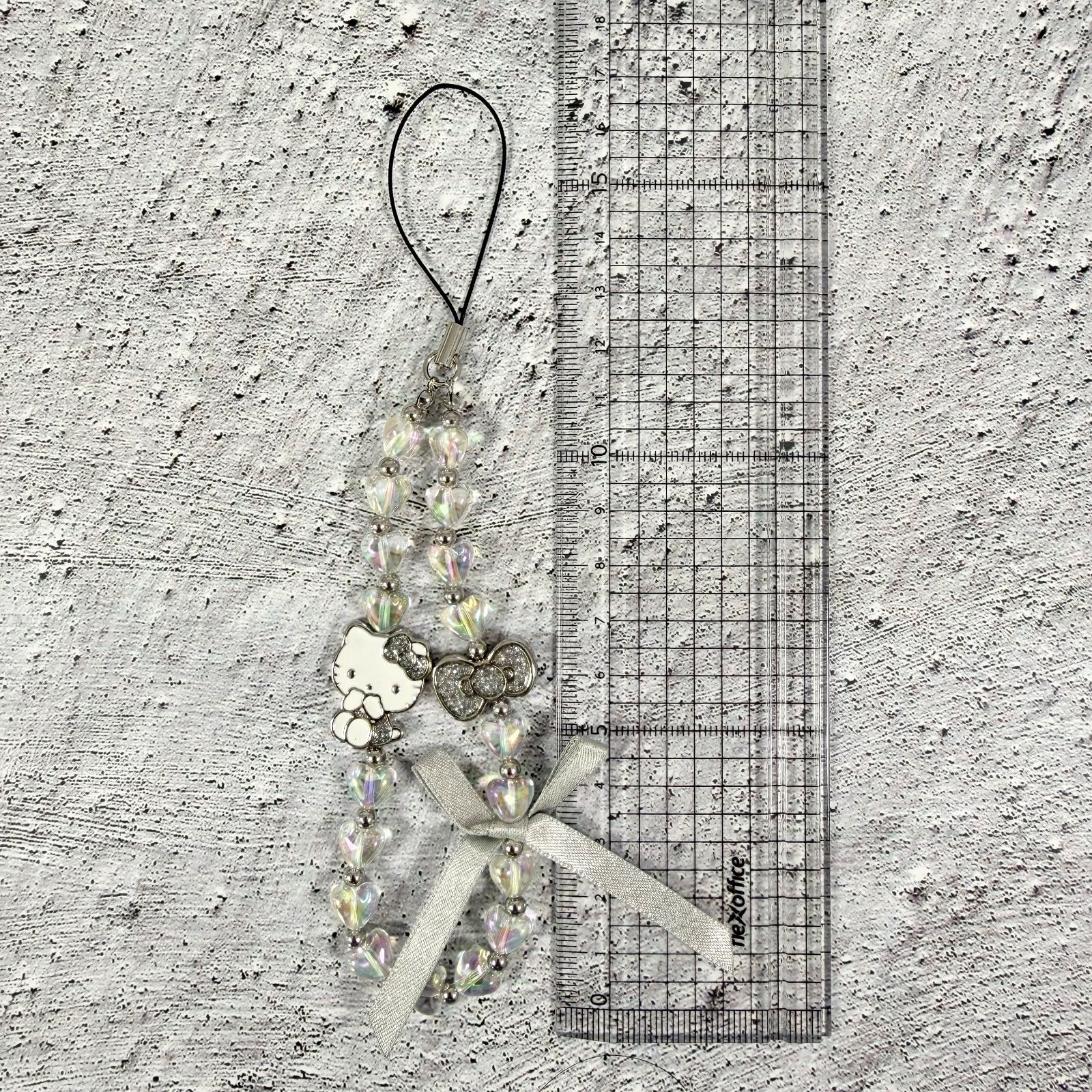 レア‼️キラキラピカピカKitty ジュエリーストラップ シルバー キティ