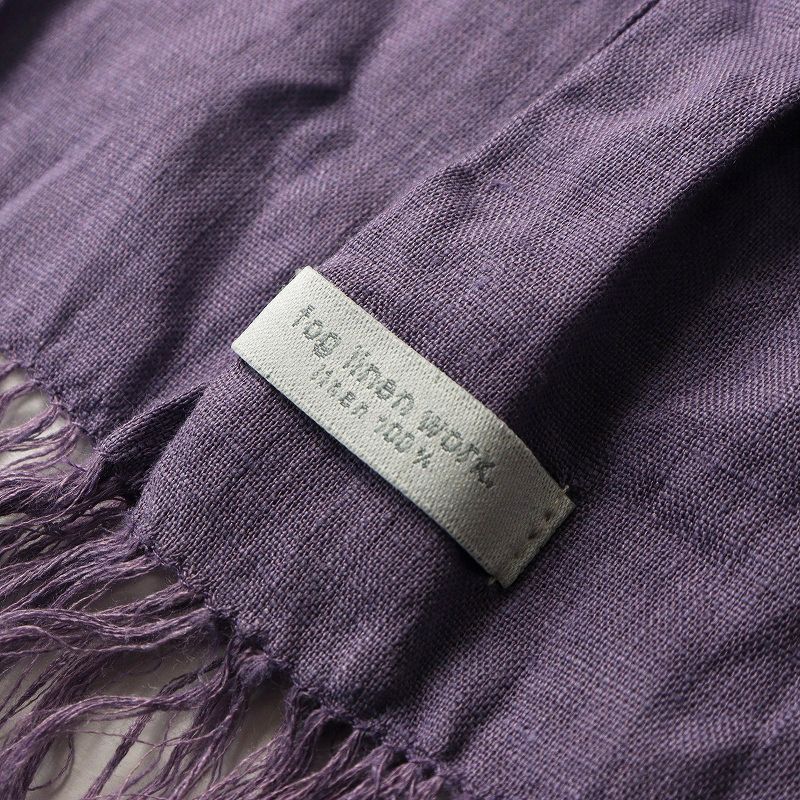 フォグリネンワーク fog linen work 染色加工 リネン サイドフリンジ