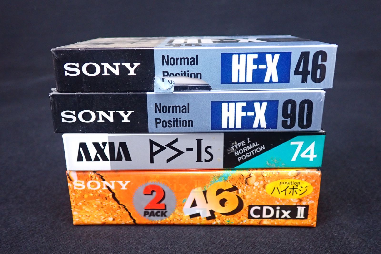 □未使用 カセットテープ まとめて SONY HF-X90 HF-46 CDixⅡ 46 AXIA