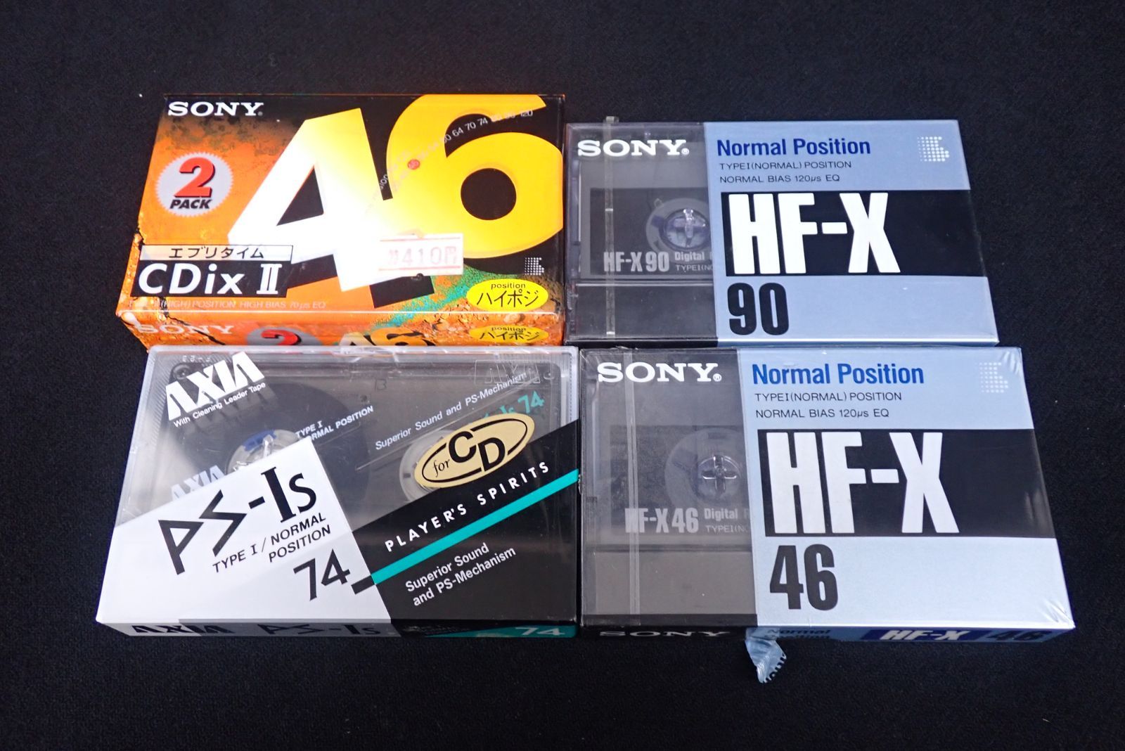 □未使用 カセットテープ まとめて SONY HF-X90 HF-46 CDixⅡ 46 AXIA