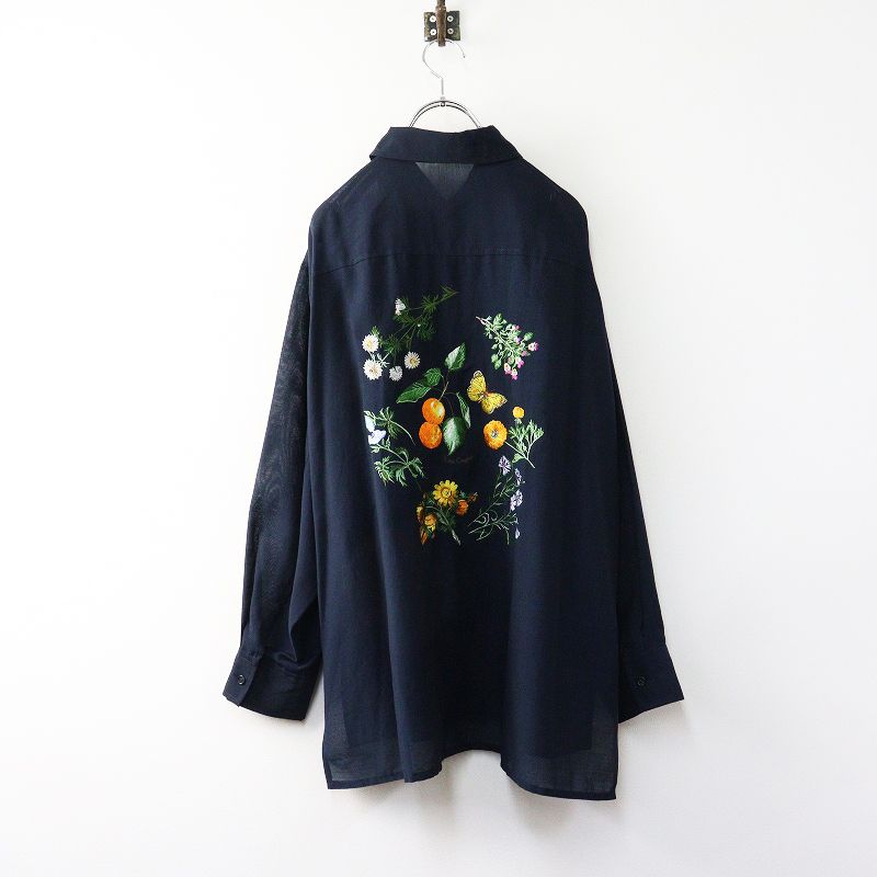 極美品 2023SS ロイスクレヨン Lois CRAYON バタフライ刺繍 シアー