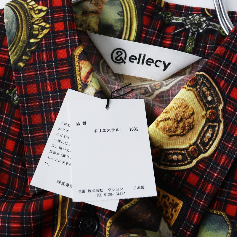 美品 2024SS ロイスクレヨン アンドエルシー Lois CRAYON &ellecy 猫刺繍Tシャツ M/レッド 半袖 ハイネック カットソー【2400014463323】 極美品 2024SS ロイスクレヨン アンドエルシー Lois CRAYON &ellecy 猫