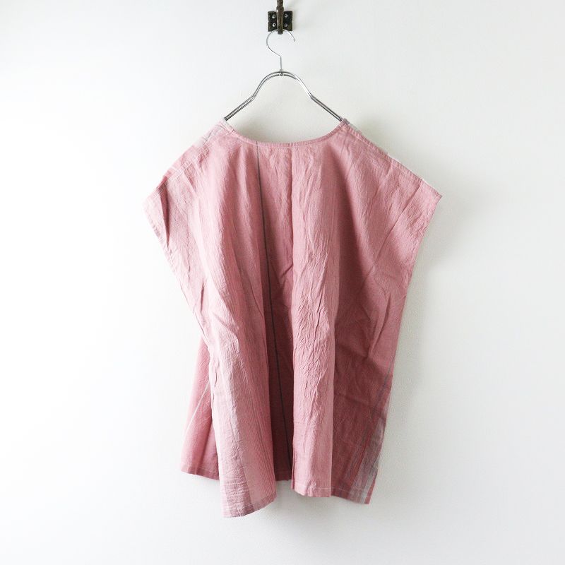 美品 玉木新雌 タマキニイメ tamaki niime fuwa-T SHORT フワTショート＼ダークブラウン コットン ブラウス Vネック【2400014714920】 美品 玉木新雌 タマキニイメ tamaki niime fuwa-T SHORT フワTショート