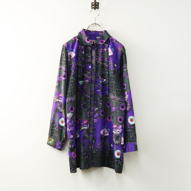 極美品 ★ アルベロベロ オレボレブラ ぶたさん 転写プリント コットンブラウス アルベロベロ オレボレブラ ALBEROBELLO OLLEBOREBLA ぶたさん