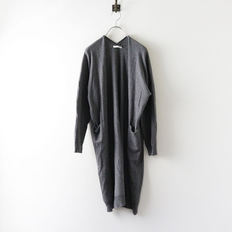 evam eva vie カシミヤロングカーディガン エヴァムエヴァ ヴィー evam eva vie コットンカシミヤ 前開きニット