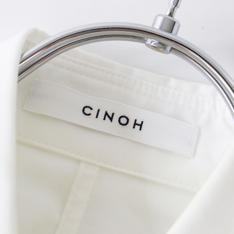 2024SS チノ CINOH スーピマコットン プリーツ シャツ PLEATS SHIRT 36｜ホワイト トップス 長袖 ブラウス 【2400014679632】 2024SS チノ CINOH スーピマコットン プリーツ シャツ PLEATS SHIRT 36