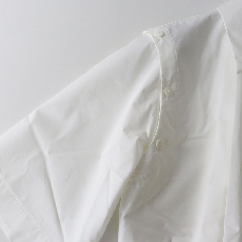 2024SS チノ CINOH スーピマコットン プリーツ シャツ PLEATS SHIRT 36｜ホワイト トップス 長袖 ブラウス 【2400014679632】 2024SS チノ CINOH スーピマコットン プリーツ シャツ PLEATS SHIRT 36