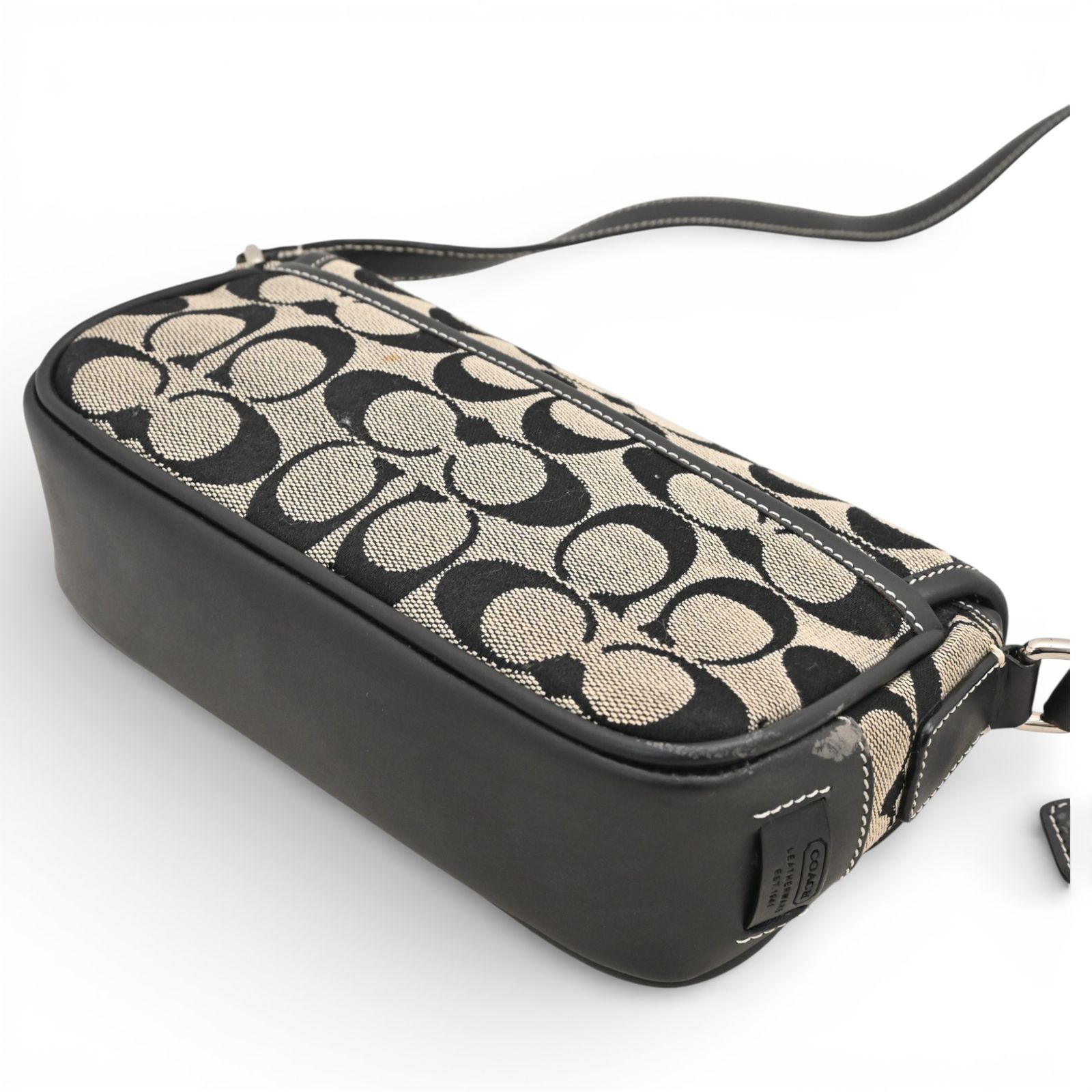 COACH ショルダーバッグ ミニフィールド シグネチャー ブラック 美品 