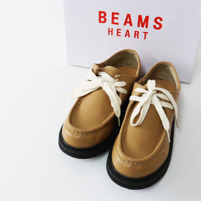 美品 ビームスハート BEAMS HEART チロリアン シューズ M｜キャメル
