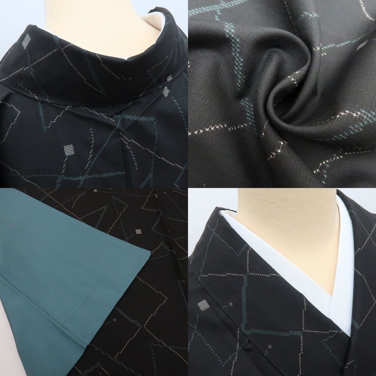 百華❀Y4383◇純泥染 証紙付 手縫い仕立て 正絹 本場大島紬 着物 単品