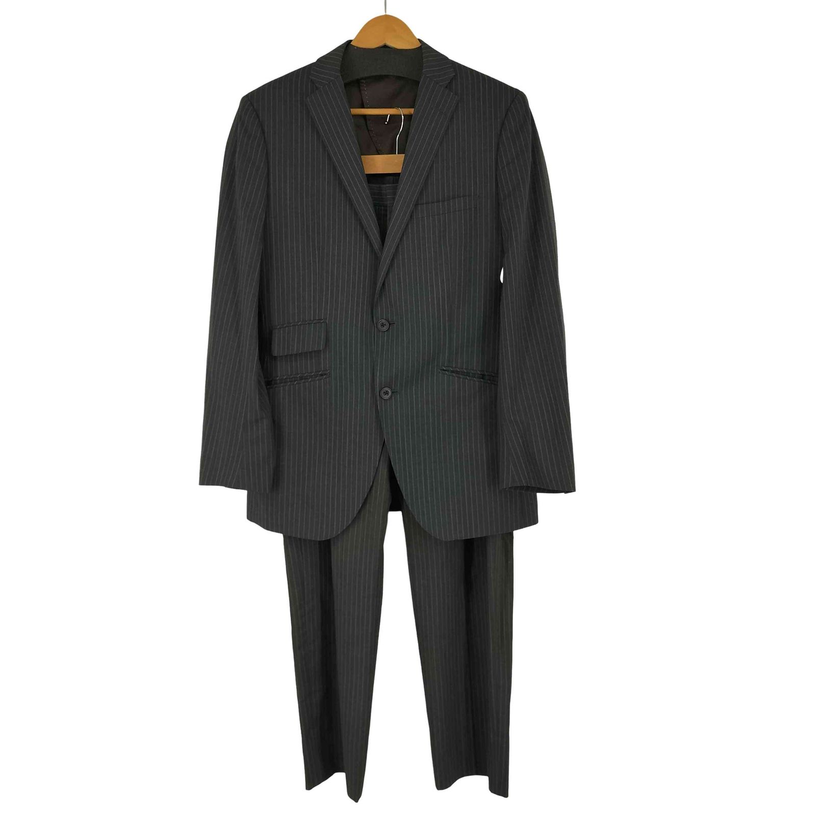 ユーズドフルギ USED古着 {{Da Giacomo}} ストライプ 2B テーラードジャケット ストレートスラックス  セットアップ メンズ 表記無 
