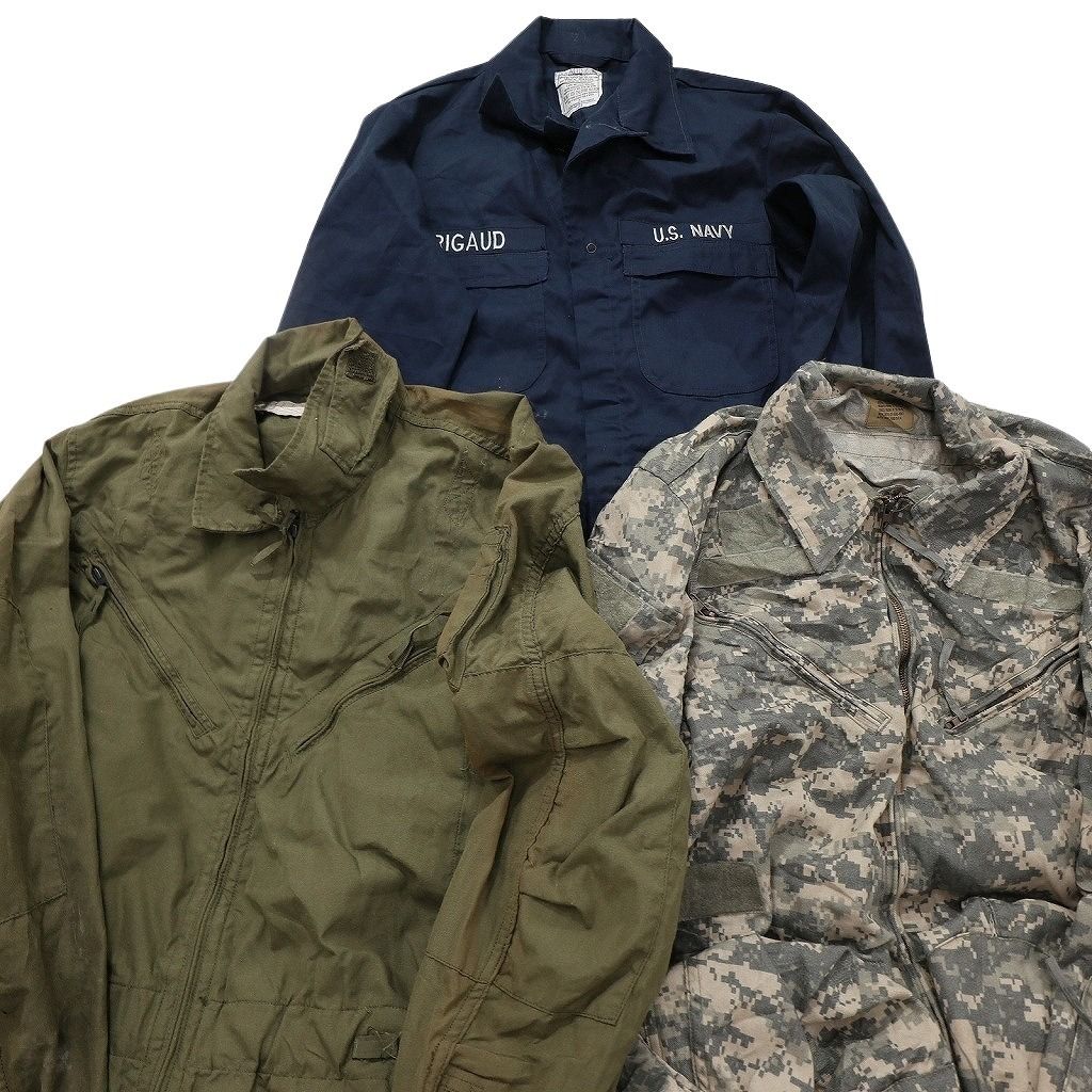 古着卸 まとめ売り 米軍実物 つなぎ ミリタリー 3枚セット (メンズ M