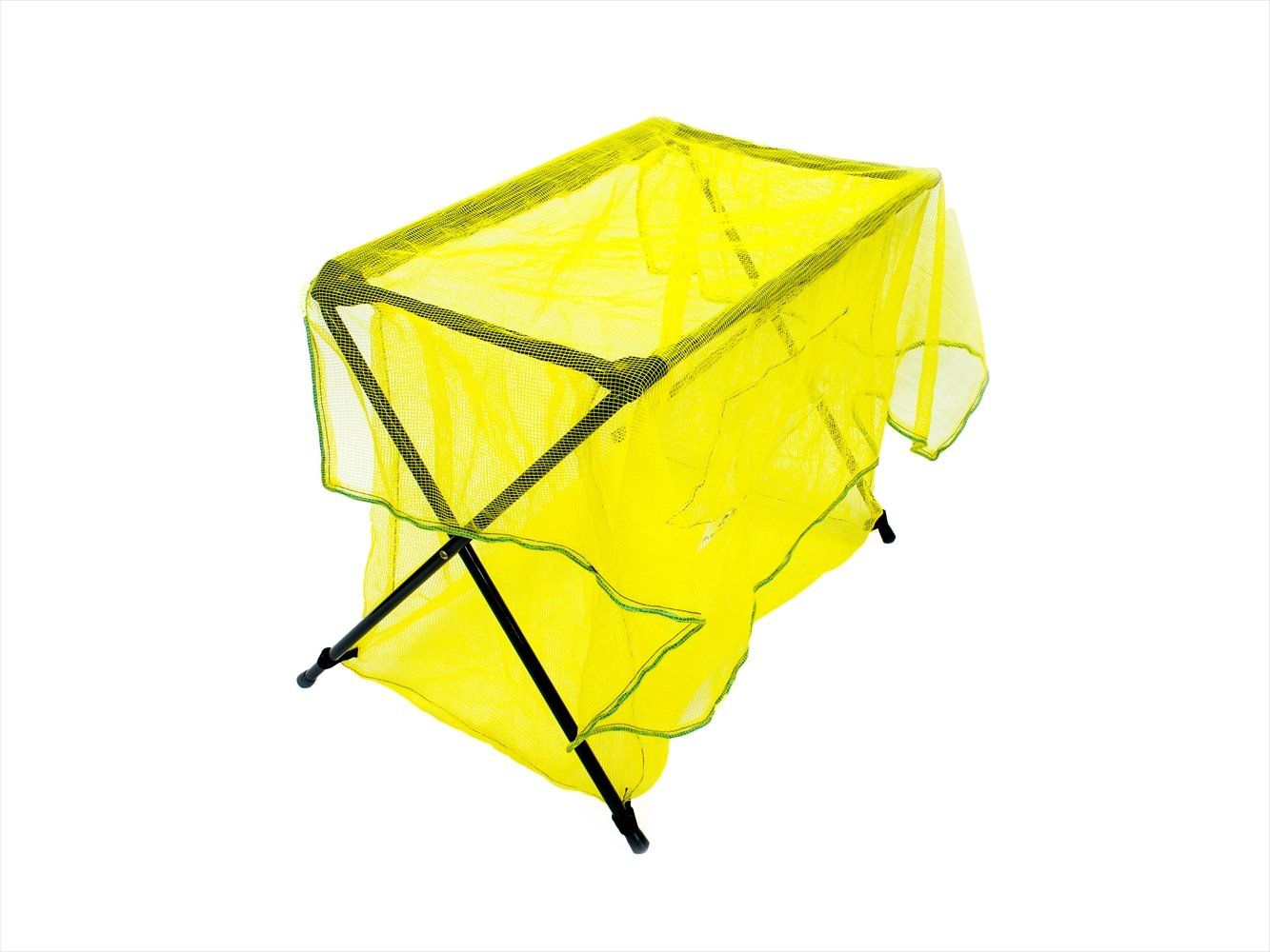 ダイオ 折たたみ式ゴミ収集用ステーション ゴミX イベント 資源ごみ回収に 黄色 45 Lごみ袋10袋程度収納 交換用ネット 別売 あり 入 フレーム ネット 付