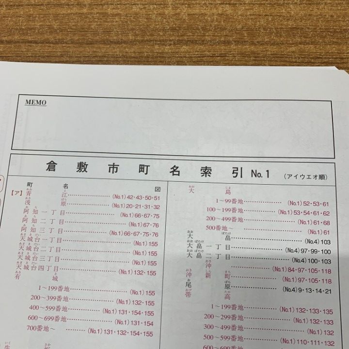 △01)【1点限り!】ゼンリン住宅地図 岡山県 倉敷市No.1(中心部