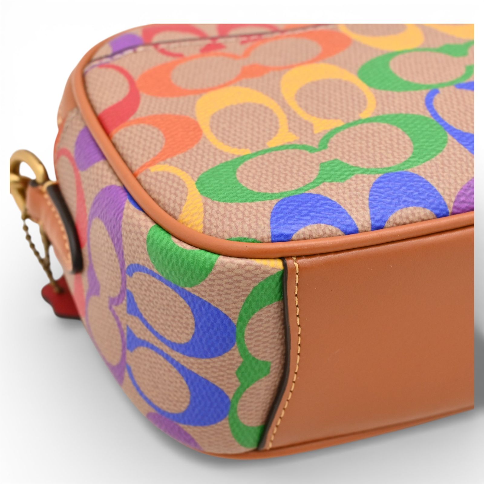 コーチ ウィロウ ロゴ ショルダーバッグ レインボー Bランク co1010cc  