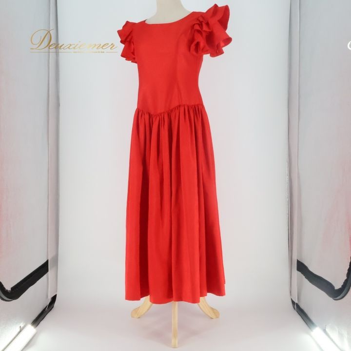 【フラダンス衣装】レッド BLUE HEAVEN COMPANY ドレス フリル フラダンス 衣装 ワンピース ドレス ブルーヘブンカンパニー レッド系