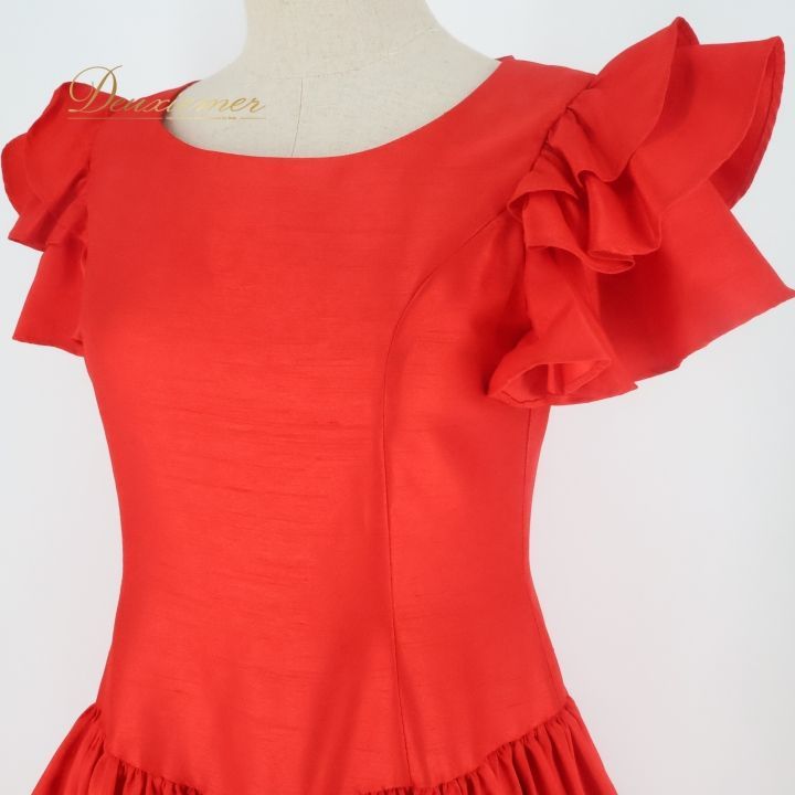 フラダンス 衣装 ワンピース ドレス ブルーヘブンカンパニー レッド系