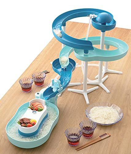 パール金属 ツイストスライダー そうめん流し器 720 ミントブルー 流麺 D 6678 po 55117 e 64