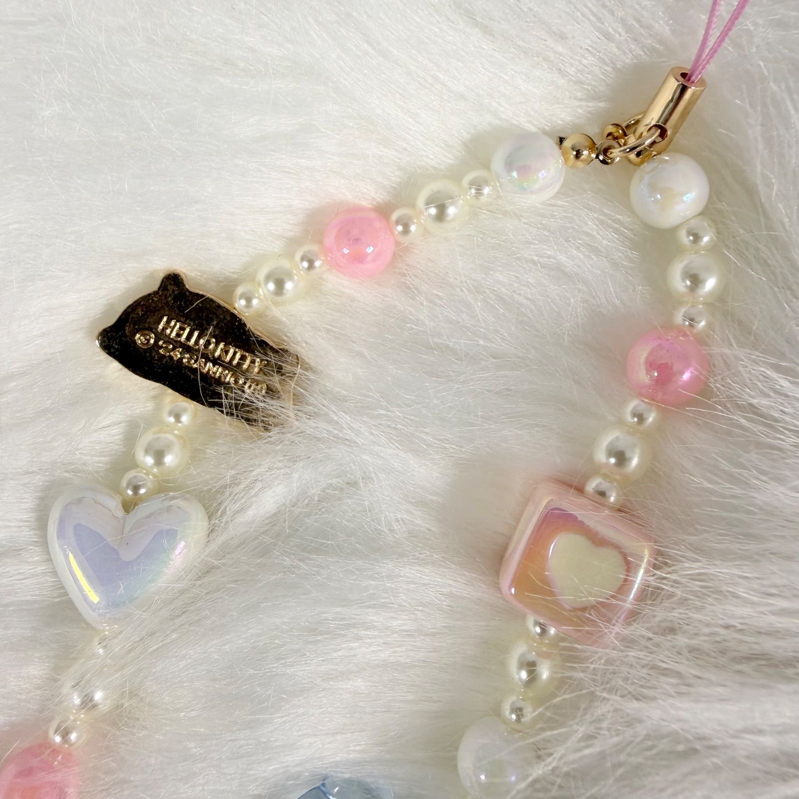 激レア ハローキティ Momoberry パールビーズストラップ モモベリー 激