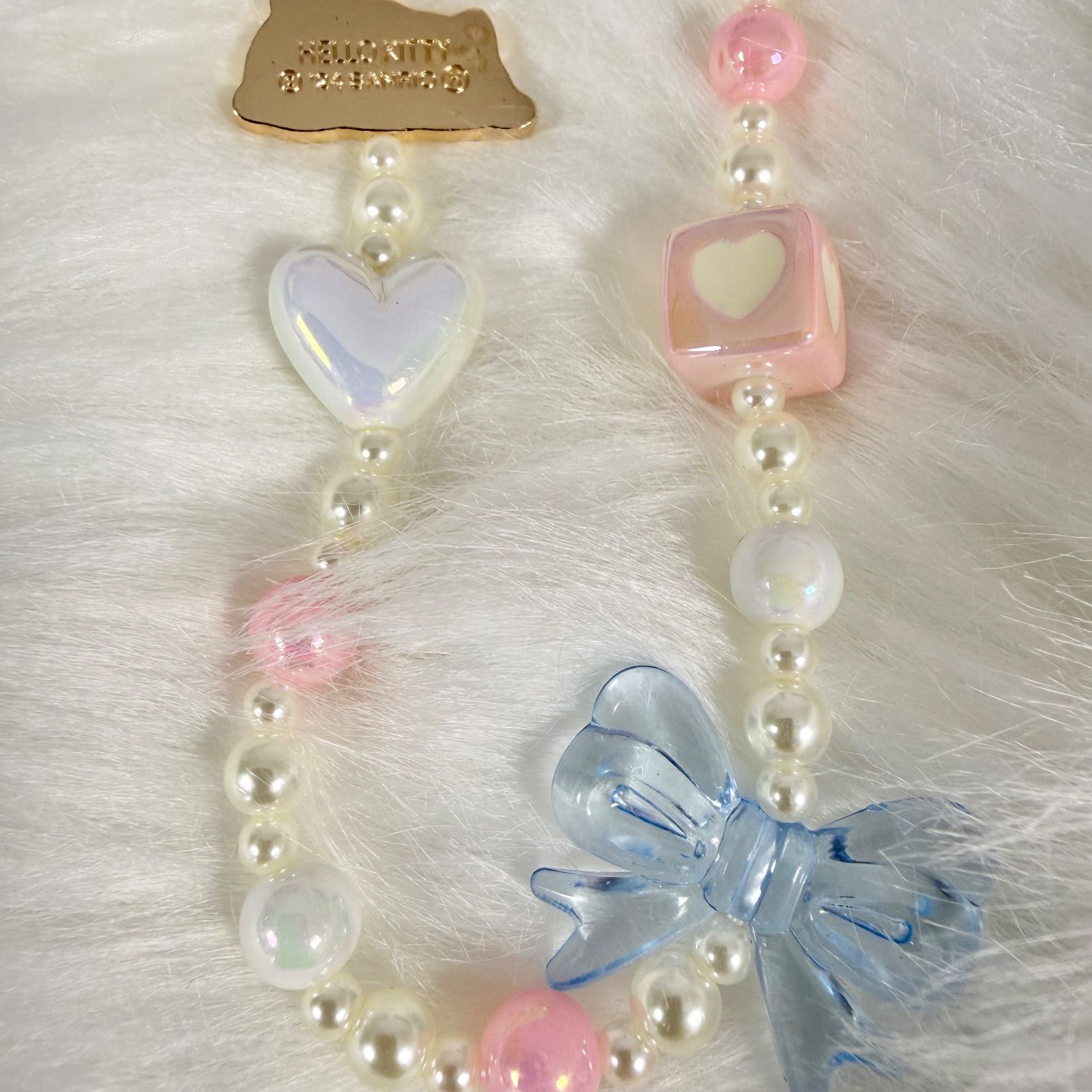 激レア ハローキティ Momoberry パールビーズストラップ モモベリー 激