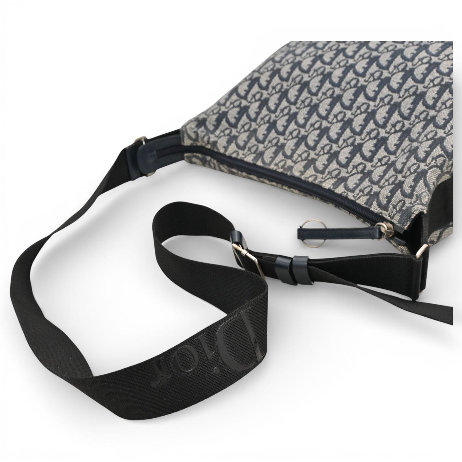 ディオール トロッター ロゴ ショルダーバッグ ネイビー Bランク