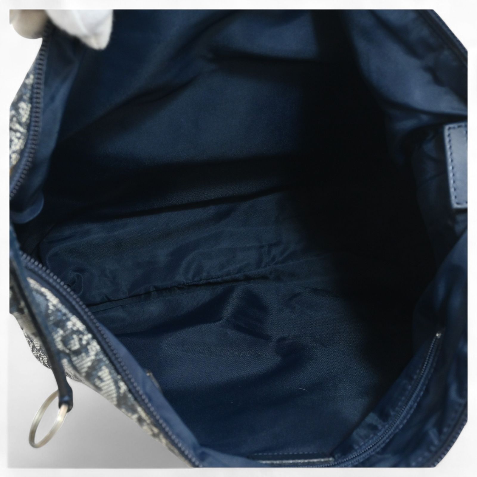 ディオール トロッター ロゴ ショルダーバッグ ネイビー Bランク